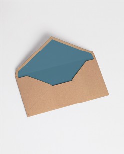 Enveloppes avec doublure "Bleu corail"