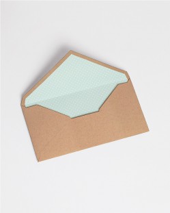 Enveloppes avec doublure "Pois menthe"