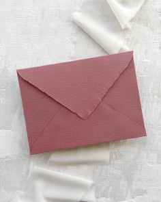 Enveloppe Rose Vintage faite à la main pour invitations de mariage