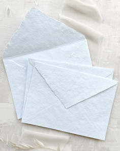 Enveloppe bleu clair de qualité supérieure faite à la main pour invitations de mariage